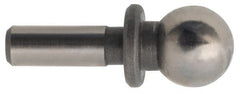 Gibraltar - 1/2" Ball Diam, 5/16" Shank Diam, Steel Inspection Tooling Ball - Press-Fit Shank, 1-1/2" Ball Center to Shank Bottom, 1/2" Ball Center to Shoulder Bottom, with Shoulder - Exact Tooling