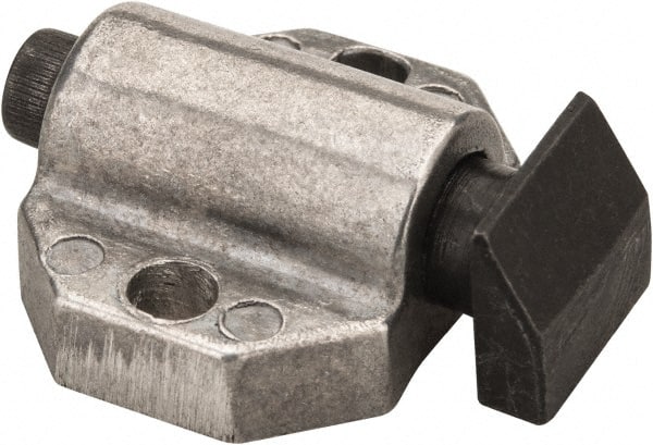 Gibraltar - 7/8" Body Width x 11/16" Body Len, 1/8" Stroke Len, 21/32" Btw Mt Hole Ctrs, 19/32" Btw Mt Hole & Edge, Tangless Square Spring Locating Stop - 10 Lb Mid End Force, 3/8" Stop Head Width x 3/8" Stop Head Height - Exact Tooling