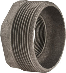 Made in USA - Size 3 x 2", Class 150, Cast Iron Black Pipe Hex Bushing - 300 psi, Threaded End Connection - Exact Tooling