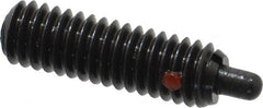 TE-CO - 5/16-18, 1" Thread Length, 3/16" Plunger Projection, Steel Threaded Spring Plunger - Exact Tooling
