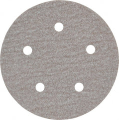 Norton - 5" Diam, 100 Grit, Aluminum Oxide Hook & Loop Disc - Fine Grade, Coated, B Weight Paper Backing, Series A275 - Exact Tooling