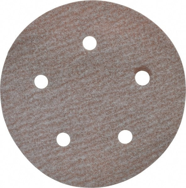 Norton - 5" Diam, 150 Grit, Aluminum Oxide Hook & Loop Disc - Very Fine Grade, Coated, B Weight Paper Backing, Series A275 - Exact Tooling