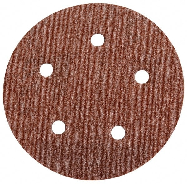 Norton - 5" Diam, 280 Grit, Aluminum Oxide Hook & Loop Disc - Extra Fine Grade, Coated, B Weight Paper Backing, Series A275 - Exact Tooling