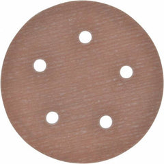 Norton - 5" Diam, 800 Grit, Aluminum Oxide Hook & Loop Disc - Extra Fine Grade, Coated, B Weight Paper Backing, Series A275 - Exact Tooling
