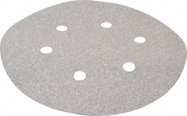 Norton - 6" Diam, 80 Grit, Aluminum Oxide Hook & Loop Disc - Medium Grade, Coated, B Weight Paper Backing, Series A275 - Exact Tooling