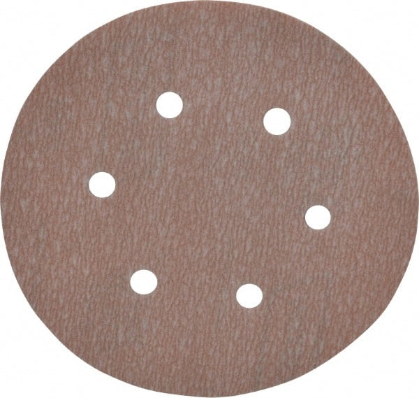 Norton - 6" Diam, 1,000 Grit, Aluminum Oxide Hook & Loop Disc - Super Fine Grade, Coated, B Weight Paper Backing, Series A275 - Exact Tooling