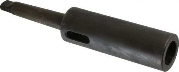 Scully Jones - MT3 Inside Morse Taper, MT2 Outside Morse Taper, Extension Sleeve - Hardened & Ground Throughout, 4.81" Projection, 1.44" Body Diam - Exact Tooling