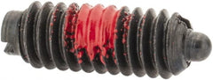 TE-CO - 8-32, 7/16" Thread Length, 0.052" Plunger Projection, Steel Threaded Spring Plunger - Exact Tooling