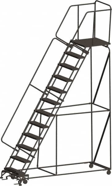 Ballymore - Rolling & Wall Mounted Ladders & Platforms Type: Rolling Warehouse Ladder Style: Rolling Safety Ladder - Exact Tooling