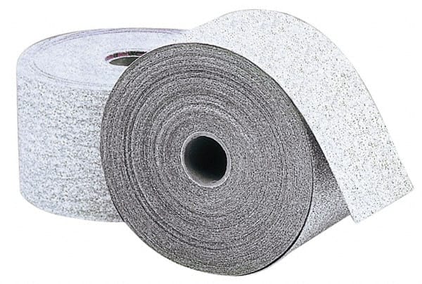 Norton - 220 Grit, Aluminum Oxide Adhesive Backed Sanding Sheets - Paper, 4-1/2" x 10 Yds., Very Fine Grade, B Weighted Backing - Exact Tooling