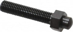 Gibraltar - 1/4-28, 1-1/2" OAL Adjustable Locating Screw - 3/8" Width Across Flats, 3/16 Hex Height, Steel, Black Oxide Finish - Exact Tooling