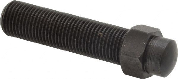 Gibraltar - 1/2-20, 2-1/2" OAL Adjustable Locating Screw - 5/8" Width Across Flats, 5/16 Hex Height, Steel, Black Oxide Finish - Exact Tooling