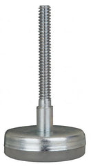 Gibraltar - 5/8-11 Bolt Thread, Stud Mount Leveling Pad & Mount - 500 Max Lb Capacity, 3-3/16" Base Diam, 6" Thread Length - Exact Tooling