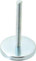 Gibraltar - 1/2-13 Bolt Thread, Stud Mount Leveling Pad & Mount - 500 Max Lb Capacity, 3-3/16" Base Diam, 4" Thread Length - Exact Tooling