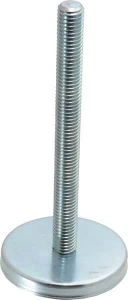 Gibraltar - 5/8-11 Bolt Thread, Stud Mount Leveling Pad & Mount - 500 Max Lb Capacity, 3-3/16" Base Diam, 6" Thread Length - Exact Tooling