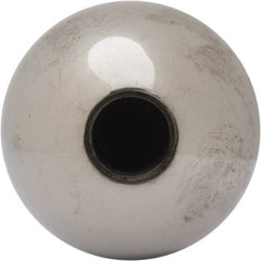 Gibraltar - 5/8-11 Thread, 1.88" Diam, Threaded Hole Ball Knob - Natural, Steel, Smooth Grip, 3/4" Hole Depth - Exact Tooling