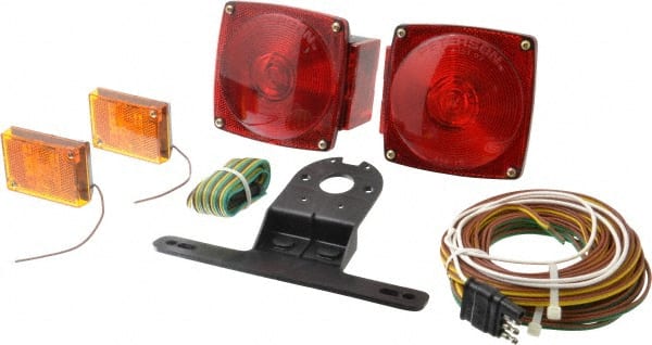 Peterson - 4-1/2" Long x 4-1/2" Wide Red Towing Lights - 12 Volt, Plastic - Exact Tooling