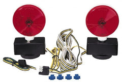 Peterson - 4-1/8" Long x 4-1/8" Wide Red Towing Lights - 12 Volt, Plastic - Exact Tooling