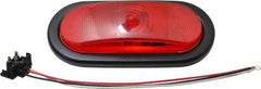 Peterson - 6-1/2" Long x 2-1/4" Wide, Red Lens & Reflector - Plastic, 12 Volt - Exact Tooling