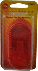Peterson - 4-1/8" Long x 2" Wide, Red Lens & Reflector - Plastic, 12 Volt - Exact Tooling
