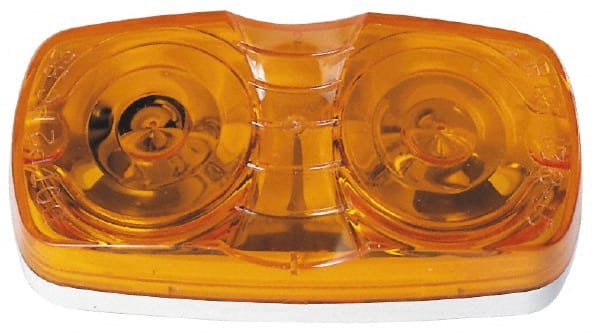 Peterson - 4" Long x 2" Wide, Amber Lens & Reflector - Plastic, 12 Volt - Exact Tooling