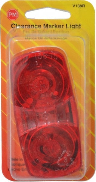 Peterson - 4" Long x 2" Wide, Red Lens & Reflector - Plastic, 12 Volt - Exact Tooling