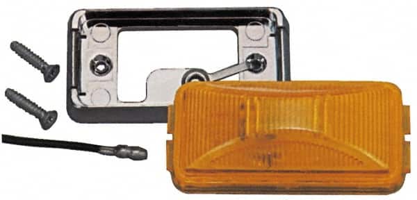 Peterson - 2-1/2" Long x 1-1/4" Wide, Amber Lens & Reflector - Plastic, 12 Volt - Exact Tooling