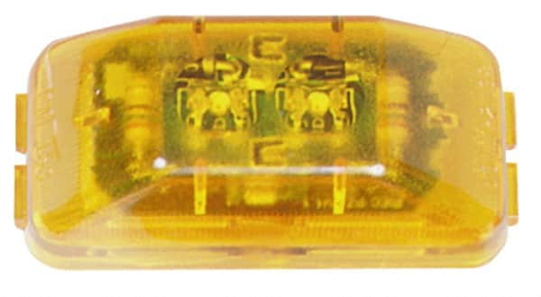 Peterson - 2-7/8" Long x 1-1/2" Wide, Amber Lens & Reflector - Plastic, 12 Volt - Exact Tooling
