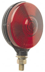 Peterson - 4-1/8" Diam, Red Lens & Reflector - Plastic, 12 Volt - Exact Tooling