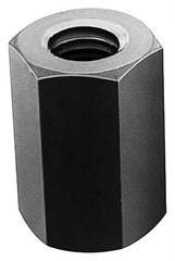 Made in USA - 1-3/4 - 6 UNC, 3-3/8" OAL Steel Standard Coupling Nut - Zinc-Plated Finish, 1-7/8" Width Across Flats - Exact Tooling