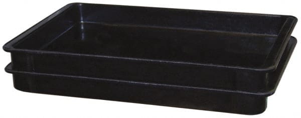 MFG Tray - 200 Lb Load Capacity Black Fiberglass Tote Container - Stacking, 18.8" Long x 11.9" Wide x 1.8" High - Exact Tooling