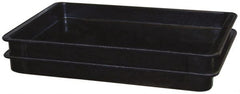 MFG Tray - 200 Lb Load Capacity Black Fiberglass Tote Container - Stacking, 18.8" Long x 11.9" Wide x 1.8" High - Exact Tooling