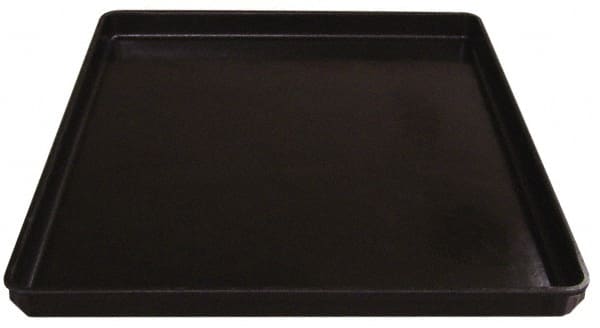 MFG Tray - 200 Lb Load Capacity Black Fiberglass Tote Container - Stacking, 26" Long x 20" Wide x 1-1/2" High - Exact Tooling