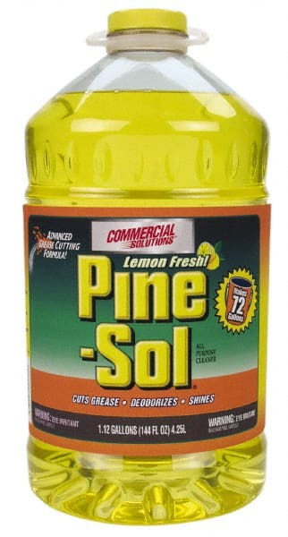 Pine-Sol - 144 oz Bottle All-Purpose Cleaner - Liquid, Lemon - Exact Tooling