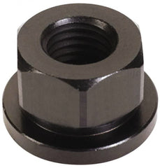 TE-CO - 1-8, 2" Flange Diam, 1-1/4" High, 1-5/8" Across Flats, Flange Nut - Grade 12L14 Steel, Black Oxide Finish, 1/4" Flange Height, TCMAI - Exact Tooling
