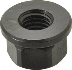 TE-CO - 5/8-11, 1-3/8" Flange Diam, 13/16" High, 1-1/16" Across Flats, Flange Nut - Grade 12L14 Steel, Black Oxide Finish, 3/16" Flange Height, TCMAI - Exact Tooling
