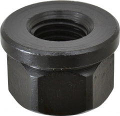 TE-CO - 7/8-9, 1-3/4" Flange Diam, 1-1/8" High, 1-7/16" Across Flats, Flange Nut - Grade 12L14 Steel, Black Oxide Finish, 1/4" Flange Height, TCMAI - Exact Tooling