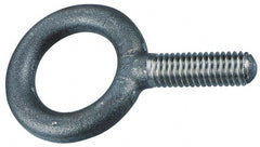 Gibraltar - 1,160 Lb Capacity, Stainless Steel, 3/8-16 Thread, Fixed Lifting Eye Bolt - Fully Threaded, 1-1/4" Shank, 1-1/4" Thread Length, No Shoulder - Exact Tooling