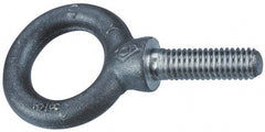 Gibraltar - 8,800 Lb Capacity, Alloy Steel, 7/8 Thread, Fixed Lifting Eye Bolt - Fully Threaded, 2-1/4" Shank, 2-1/4" Thread Length, Shoulder - Exact Tooling