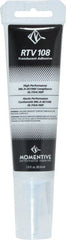 Momentive Performance Materials - 2.8 oz Tube Clear RTV Silicone Joint Sealant - 400°F Max Operating Temp, 20 min Tack Free Dry Time, 24 hr Full Cure Time, Series RTV100 - Exact Tooling