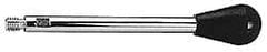 Gibraltar - 3/8-16 Stem, 1-5/8" Knob Diam, 0.47" Shaft Diam, Gear Lever Arm with Oval Knob - 1/2" Thread Length, 5.2" Handle Length, Steel Shaft, Phenolic Knob - Exact Tooling