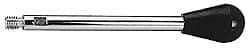 Gibraltar - 5/16-18 Stem, 1" Knob Diam, 0.39" Shaft Diam, Gear Lever Arm with Oval Knob - 7/16" Thread Length, 7.1" Handle Length, Steel Shaft, Phenolic Knob - Exact Tooling