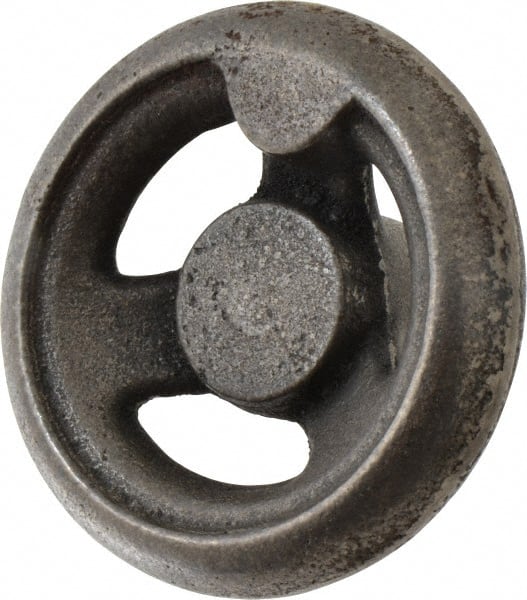 Gibraltar - 3", 3 Spoke Offset Handwheel - 1" Hub, Cast Iron, Plain Finish - Exact Tooling
