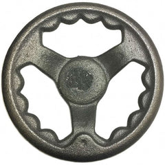 Gibraltar - 6", 3 Spoke Offset Handwheel - 1.4" Hub, Cast Iron, Plain Finish - Exact Tooling