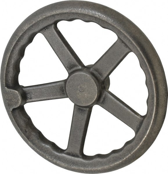 Gibraltar - 10", 3 Spoke Offset Handwheel - 2" Hub, Cast Iron, Plain Finish - Exact Tooling