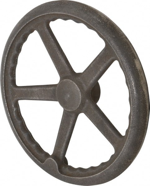Gibraltar - 12", 3 Spoke Offset Handwheel - 2.2" Hub, Cast Iron, Plain Finish - Exact Tooling