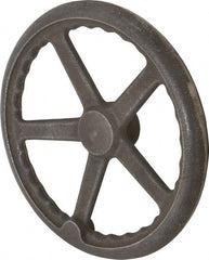 Gibraltar - 12", 3 Spoke Offset Handwheel - 2.2" Hub, Cast Iron, Plain Finish - Exact Tooling