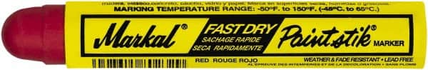 Markal - Red Paint Marker - Round Crayon Tip, Alcohol Base Ink - Exact Tooling