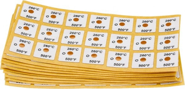 Tempil - 260°C Temp Indicating Label - 1 Rating - Exact Tooling