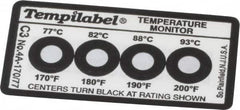 Tempil - 77/82/88/93°C Temp Indicating Label - 4 Ratings - Exact Tooling